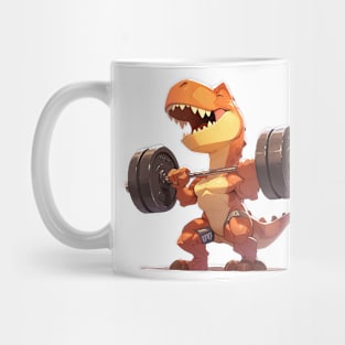 dino lifting weight Mug